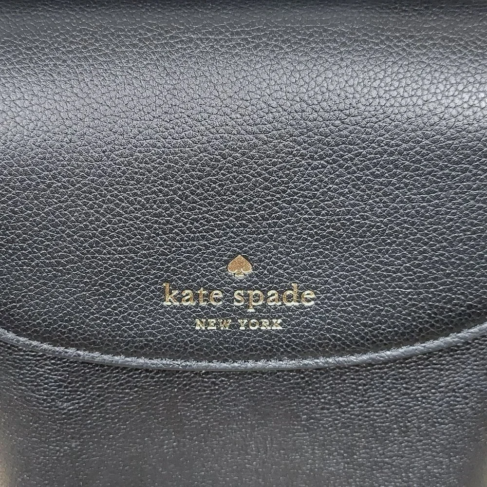 NWT KATE SPADE EMMIE FLAP LEATHER CROSSBODY (K8215 / BLACK)